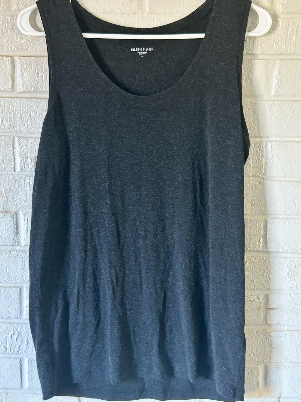 Eileen Fisher Tank Top Women’s Medium Gray Charcoal Viscose Spandex Layering